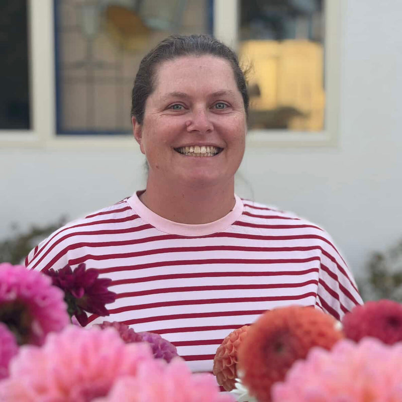 Anna Wilson, grower and owner of Sunny Flowers flower farm, Havelock North